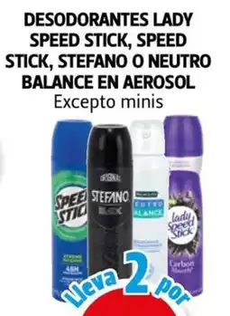 Farmacias Guadalajara Desodorantes lady speed stick, speed stick, stefano o neutro balance en aerosol oferta
