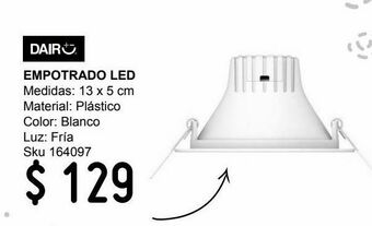 Sodimac Homecenter Empotrado led 6.5w 500lm fría 20w jhon bco red oferta
