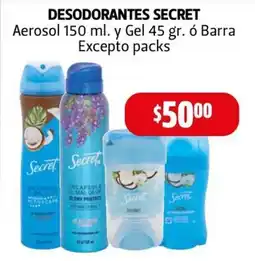 Farmacias Guadalajara Secret desodorantes oferta