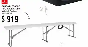Banca plegable tipo maleta 180 cm