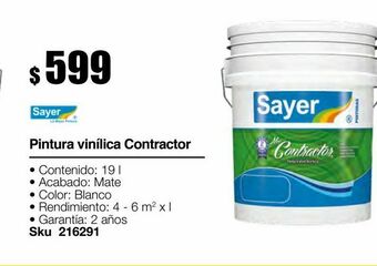Sodimac Homecenter Base pintura vinílica contractor 19 l base blanca oferta