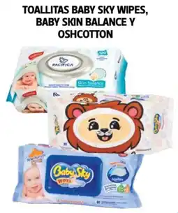 Farmacias Guadalajara Toallitas baby sky wipes, baby skin balance y oshcotton oferta