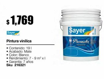 Sodimac Homecenter Pintura vinílica base blanca 19 l oferta