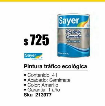 Sodimac Homecenter Pintura tráfico ecológica 4 l amarilla oferta