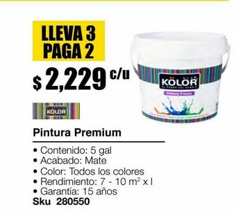 Sodimac Homecenter Pintura premium interior mate b/bca 5 gl oferta
