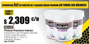 Sodimac Homecenter Pintura premium interior satin blanco 5 gl oferta