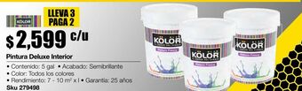 Sodimac Homecenter Pintura deluxe exterior mate blanco 5 gl oferta