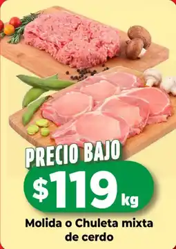 HEB Molida o Chuleta mixta de cerdo oferta