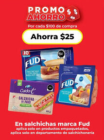 HEB En salchichas marca Fud oferta
