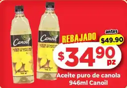 HEB Canoil aceite puro de canola oferta