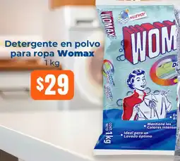 Tiendas Neto Womax detergente en polvo para ropa oferta