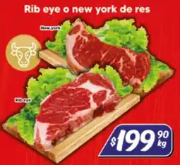 El Florido Rib eye o new york de res oferta