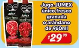 El Florido Jumex jugo único fresco granada o arándanJugo JUMEX único fresco granada O arándano oferta