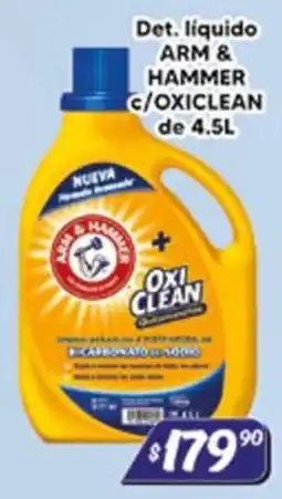 El Florido Arm & Hammer cDet. líquido ARM & HAMMER C/OXICLEAN de 4.5L clean detergente líquido oferta