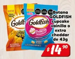 El Florido Goldfish cupcake vainilla o extra cheddar oferta