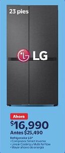 Walmart Lg refrigerador oferta