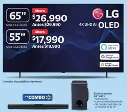 Walmart Lg barra de sonido 65" oferta