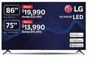 Walmart Lg tv 86" oferta