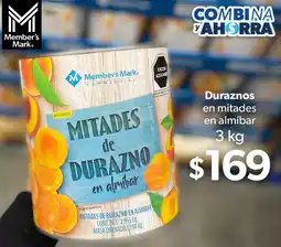 Sam's Club Member's mark durazno en almíbar oferta
