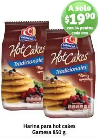Soriana Híper Harina para Hat Cakes Gamesa 850g oferta