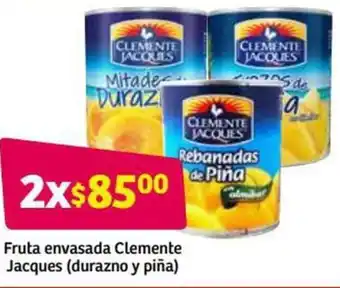Soriana Híper Fruta Envasada Clemente Jacques (Durazno y Piña) oferta