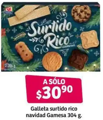 Soriana Híper Galleta Surtido Rico Navidad Gamesa 304g oferta