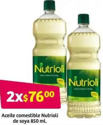 Aceite Comestible Nutrioli de Soya 850ml