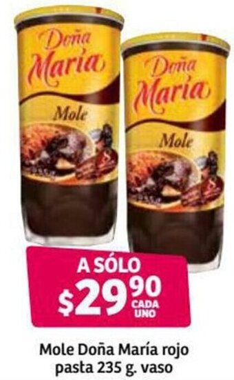 Soriana Híper Mole Doña María Rojo Pasta 235g Vaso oferta