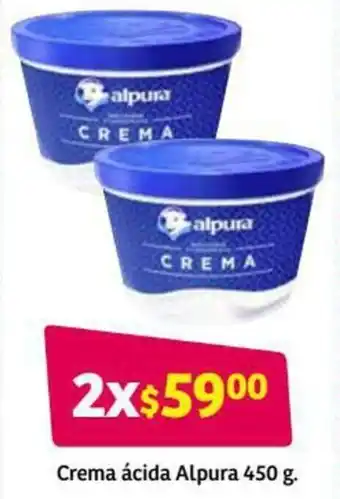 Soriana Híper Crema Ácida Alpura 450g oferta