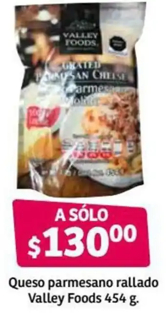 Soriana Híper Queso Parmesano Rallado Valley Foods 454g oferta