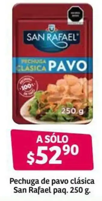 Soriana Híper Pechuga de Pavo Clásica San Rafael Paq. 250g oferta
