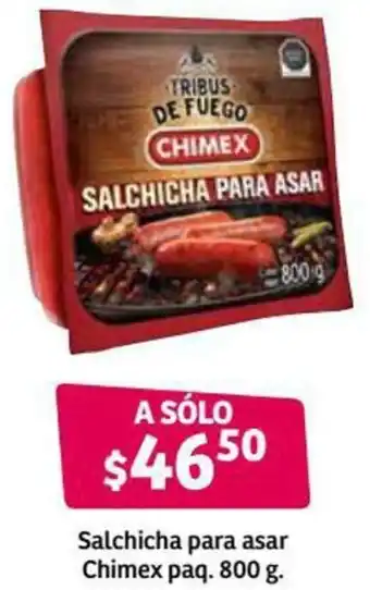 Soriana Híper Salchicha para Asar Chimex Paq. 800g oferta