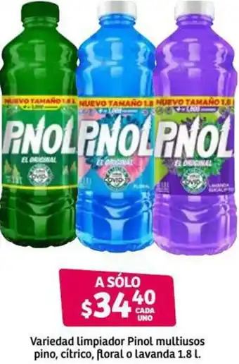 Variedad Li,piador Pinol Multuisos Pino, Cítrico, Floral o Lavanda 1.8L
