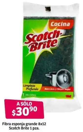 Soriana Híper Fibra Esponja Grande 8x12 Scotch Brite 1 pza oferta