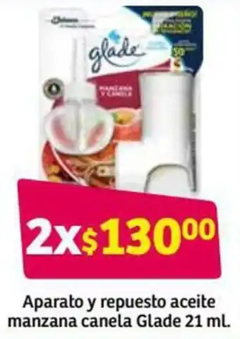 Soriana Híper Aparato y Repuesto Aceite Manzana Canela Glade 21ml oferta