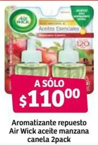 Soriana Híper Aromatizante Repuesto Air Wick Aceite Manzana Canela 2Pack oferta
