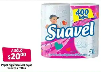 Soriana Híper Papel Higiénico 400 Hojas Suavel 4 Rollos oferta