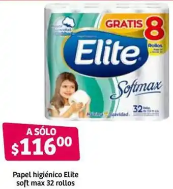Soriana Híper Papel Higiénico Elite Soft Max 32 Rollos oferta