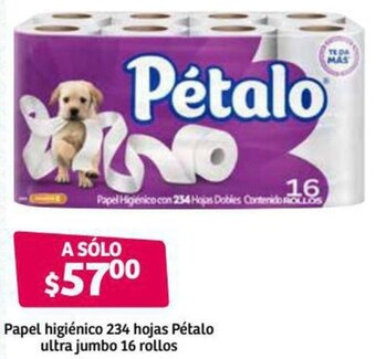 Soriana Híper Papel Higiénico 234 Hojas Pétalo Ultra Jumbo 16 Rollos oferta