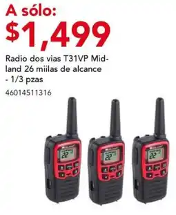 City Club Radio dos vias T31VP mid- land 26 miilas de alcance oferta