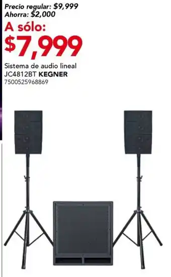 City Club Kegner sistema de audio lineal JC4812BT oferta