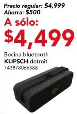 City Club klipsch bocina bluetooth detroit oferta