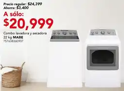City Club Mabe combo lavadora y secadora oferta