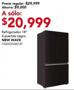 City Club New wave refrigerador 18" 4 puertas negro oferta