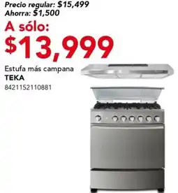 City Club Teka estufa más campana oferta