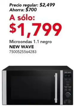 City Club New wave microondas 1.1 negro oferta