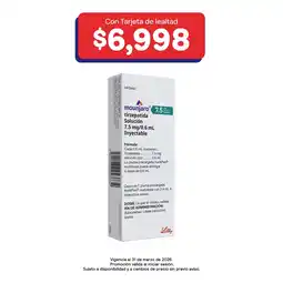Farmacias Benavides 7.5 mg Tirzepatida/0.6 ml Solución oferta