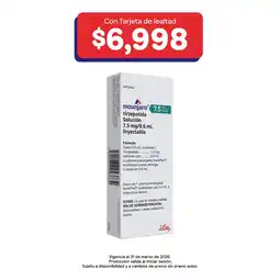 Farmacias Benavides 7.5 mg Tirzepatida/0.6 ml Solución oferta