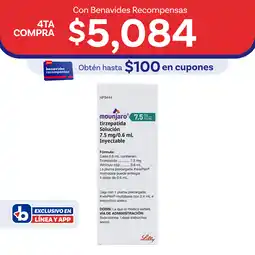 Farmacias Benavides 7.5 mg Tirzepatida/0.6 ml Solución oferta