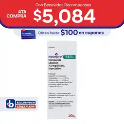 Farmacias Benavides 7.5 mg Tirzepatida/0.6 ml Solución oferta